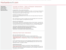 Tablet Screenshot of hochzeitsrecht.com